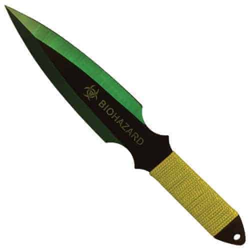 Green color throwing knife