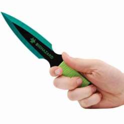 Throwing Knife 2 Piece Green BioHazard