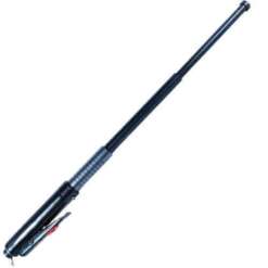 Telescopic Steel Baton | Black Handle - Automatic Expandable 21.5"