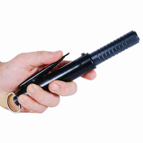 Telescopic Steel Baton | Black Handle – Automatic Expandable 21.5″