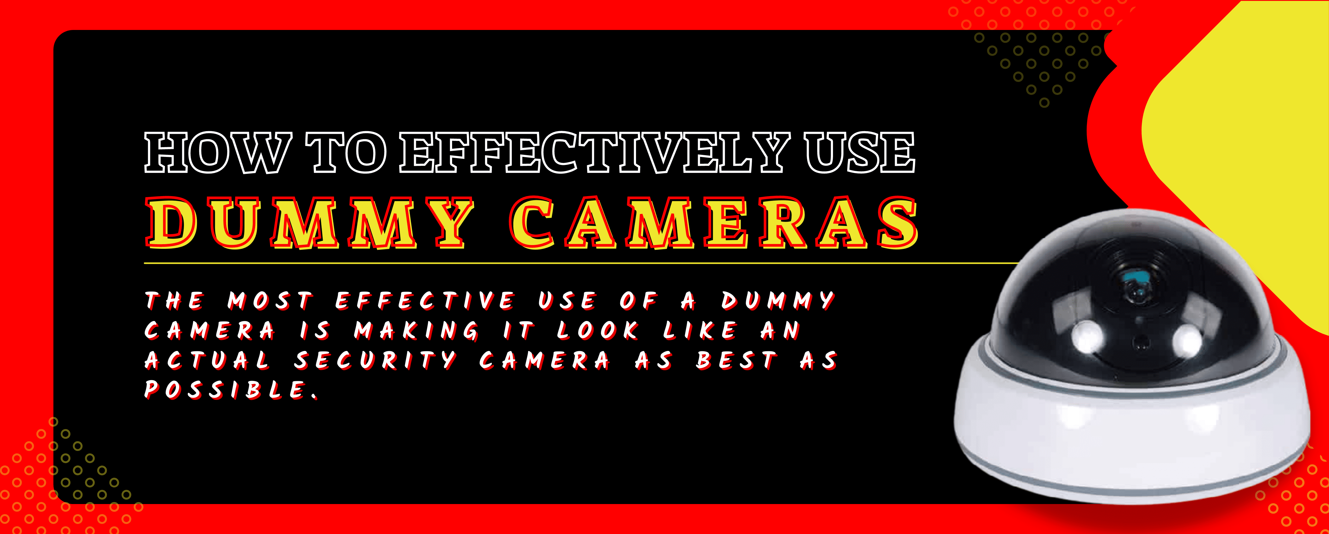 Dummy Cameras Security Defense Weapon