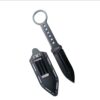 Tactical Tiger-USA® Boot Knife BLACK Double Edge Full Tang Knife W clip