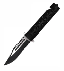 ABS Spring Assisted Rescue Knife Black