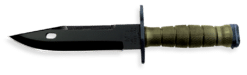 Ontario 499 M-9 Bayonet Fixed 7.0 in Black Blade OD Kraton