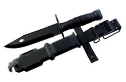 Ontario M-9 Bayonet Fixed 7.0 in Black Blade Kraton Handle