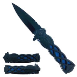 3.75″ Weave Pattern Knife With ABS Handle