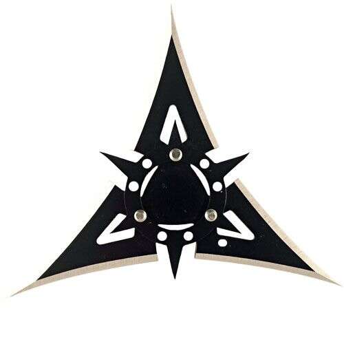 4" Black 4 Point Stainless Steel Throwing Star