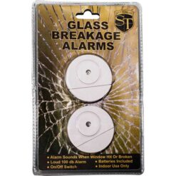 Glass Break Alarm 100db - 2 Pack Glass Break Sensor