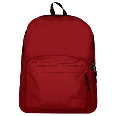 red front square bag