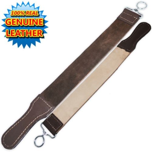 Professional Barber Dual Sided Leather Strop Straight Razor Sharpening Shaving