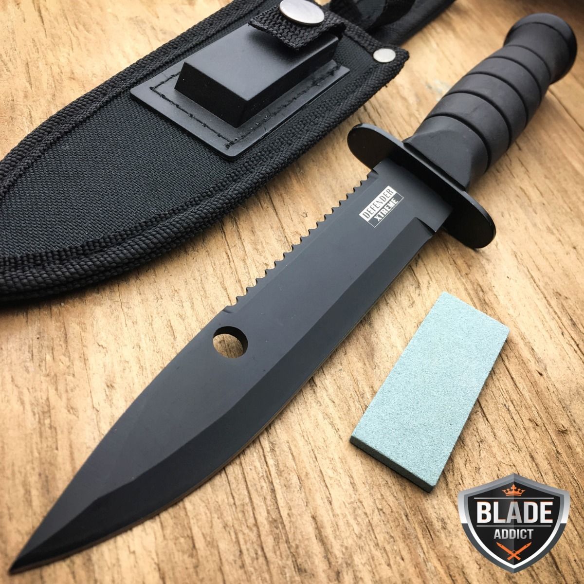 10.5″ Fixed Blade Tactical Hunting Survival Knife w Sheath Bowie