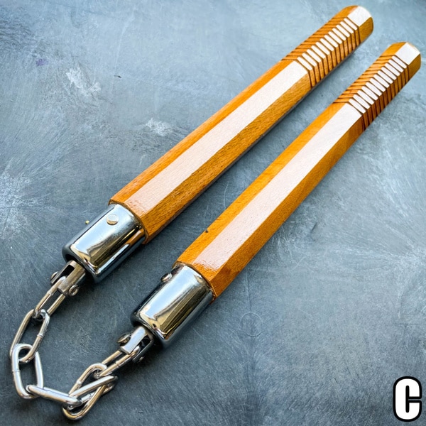 Wooden Nunchaku Nunchucks Martial Arts Self Defense Mall