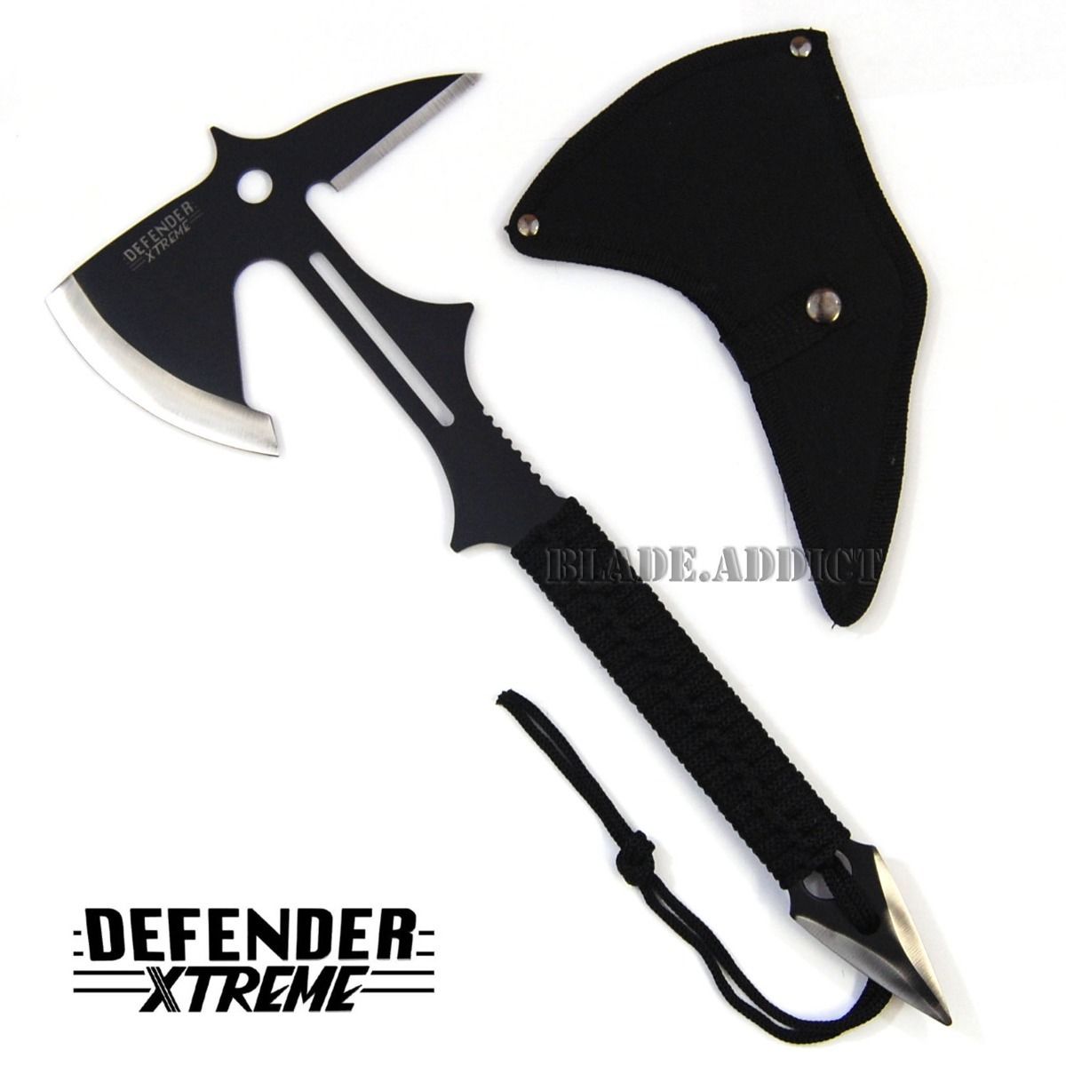 15" Full Tang Survival Tomahawk Throwing Axe Hatchet Tactical Hunting Knife NEW