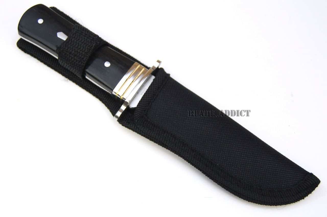 8" STAINLESS STEEL CELTIC CROSS HUNTING KNIFE WOOD HANDLE Gothic Skinning5445