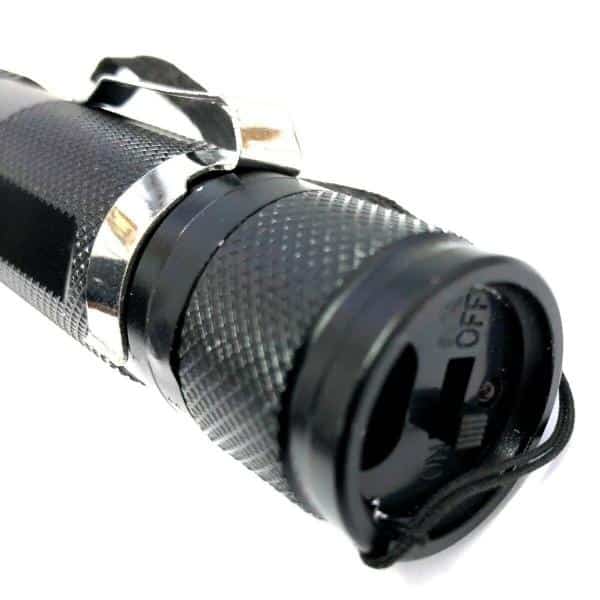 Black Tactical MILITARY Metal Stun Gun 499 MV LED Flashlight Rechargeable NEW
