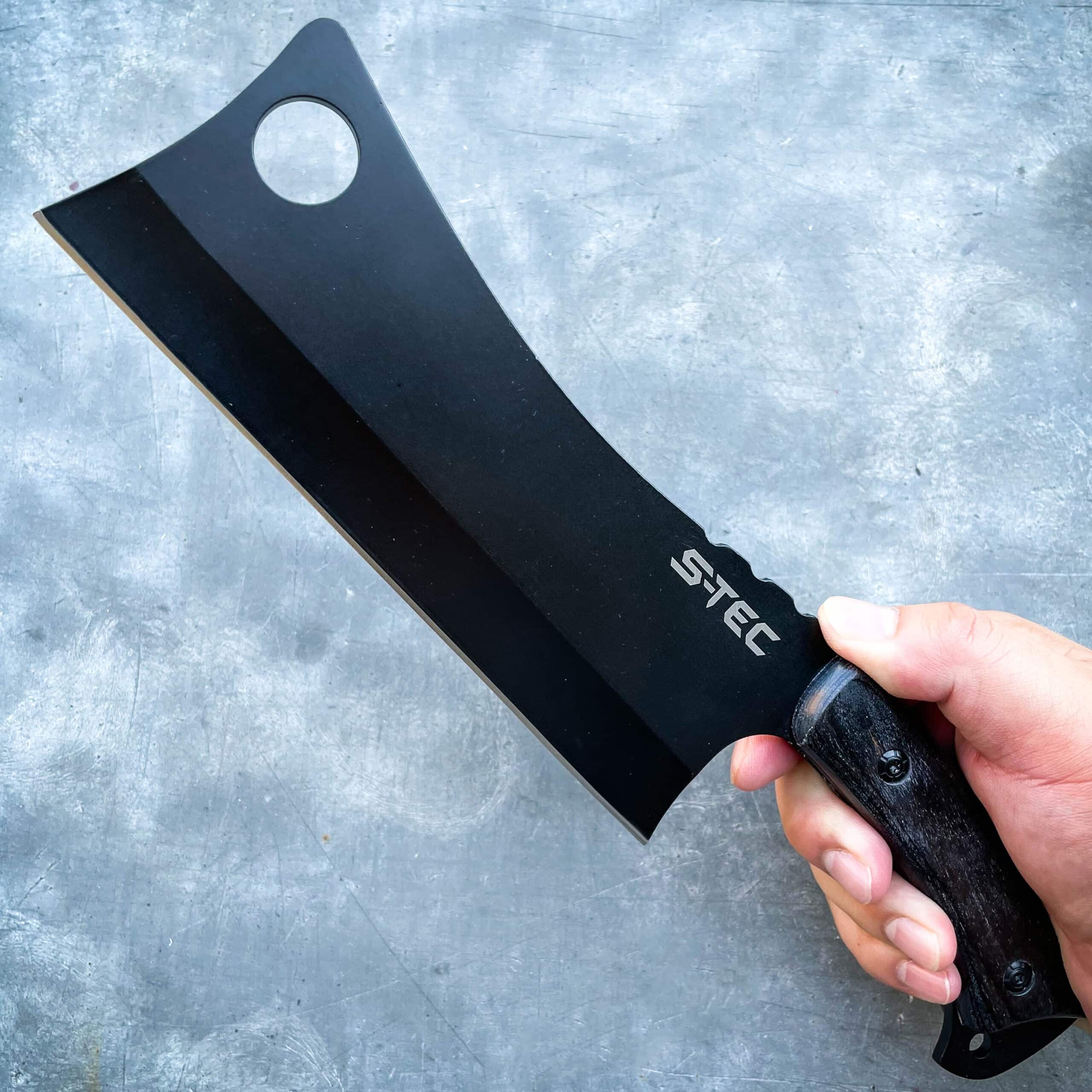 12" BLACK CLEAVER BLADE CHEF BUTCHER KNIFE Stainless Steel Full Tang Kitchen