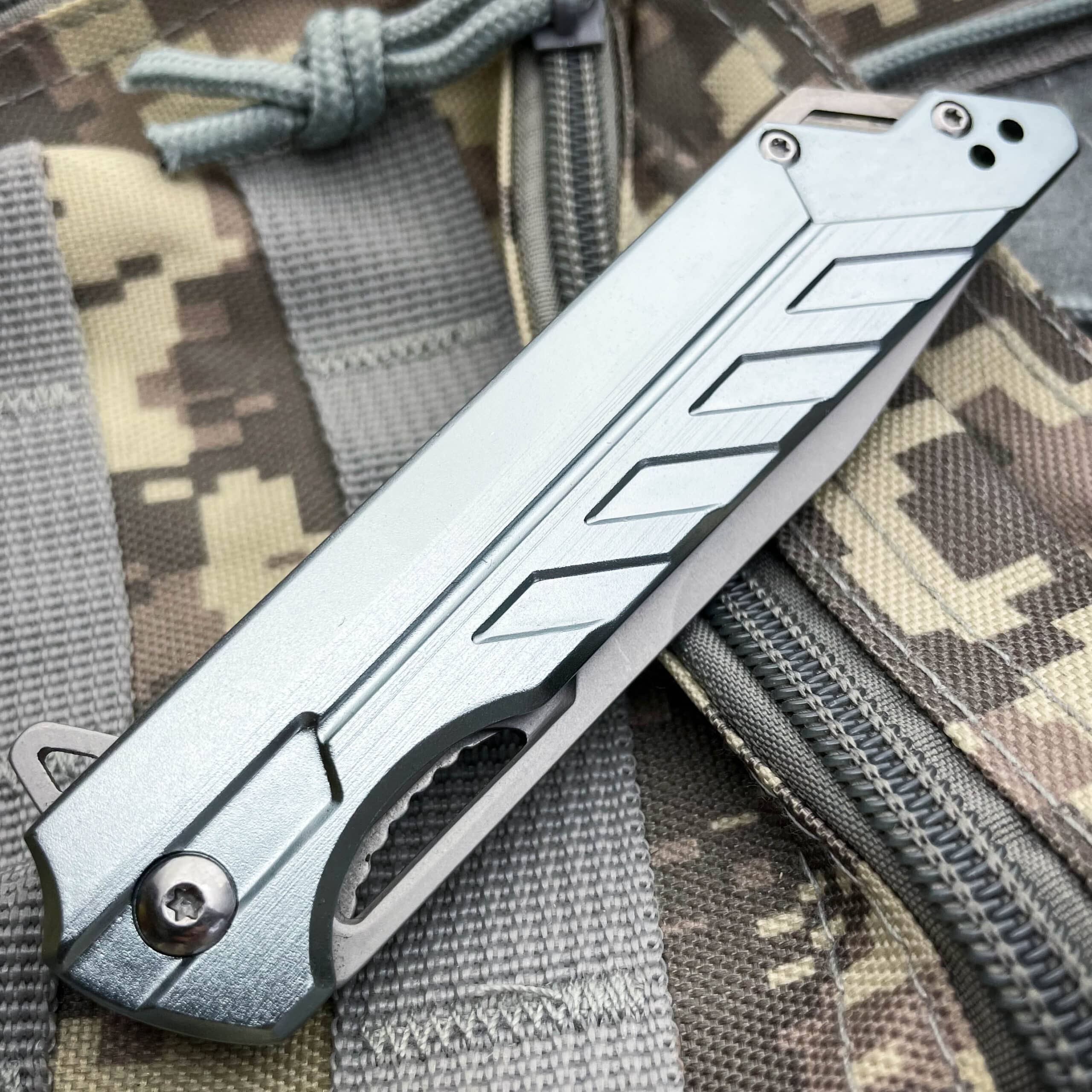 TAC-FORCE Military Tanto Pocket Knife Grey