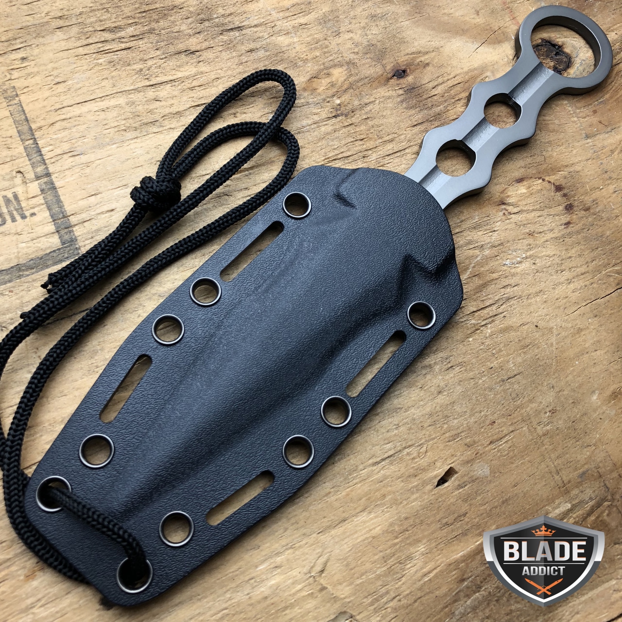 9" Kunai Karambit Throwing Neck Combat Knife