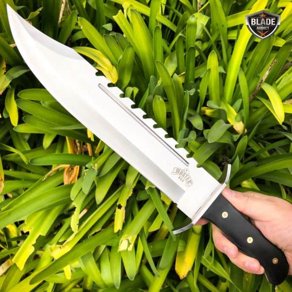 16.5" GATOR BOWIE Full Tang Machete Tactical HUNTING Survival Fixed BLADE Knife