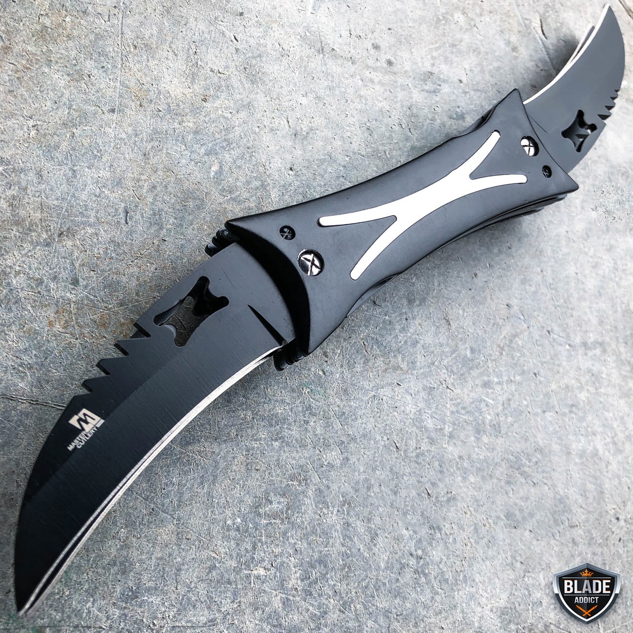 Dual QUAD Blade Fantasy Cosplay Folding Pocket Knife