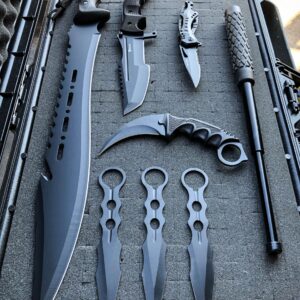 8PC BLACK REAPER TACTICAL KNIFE SET