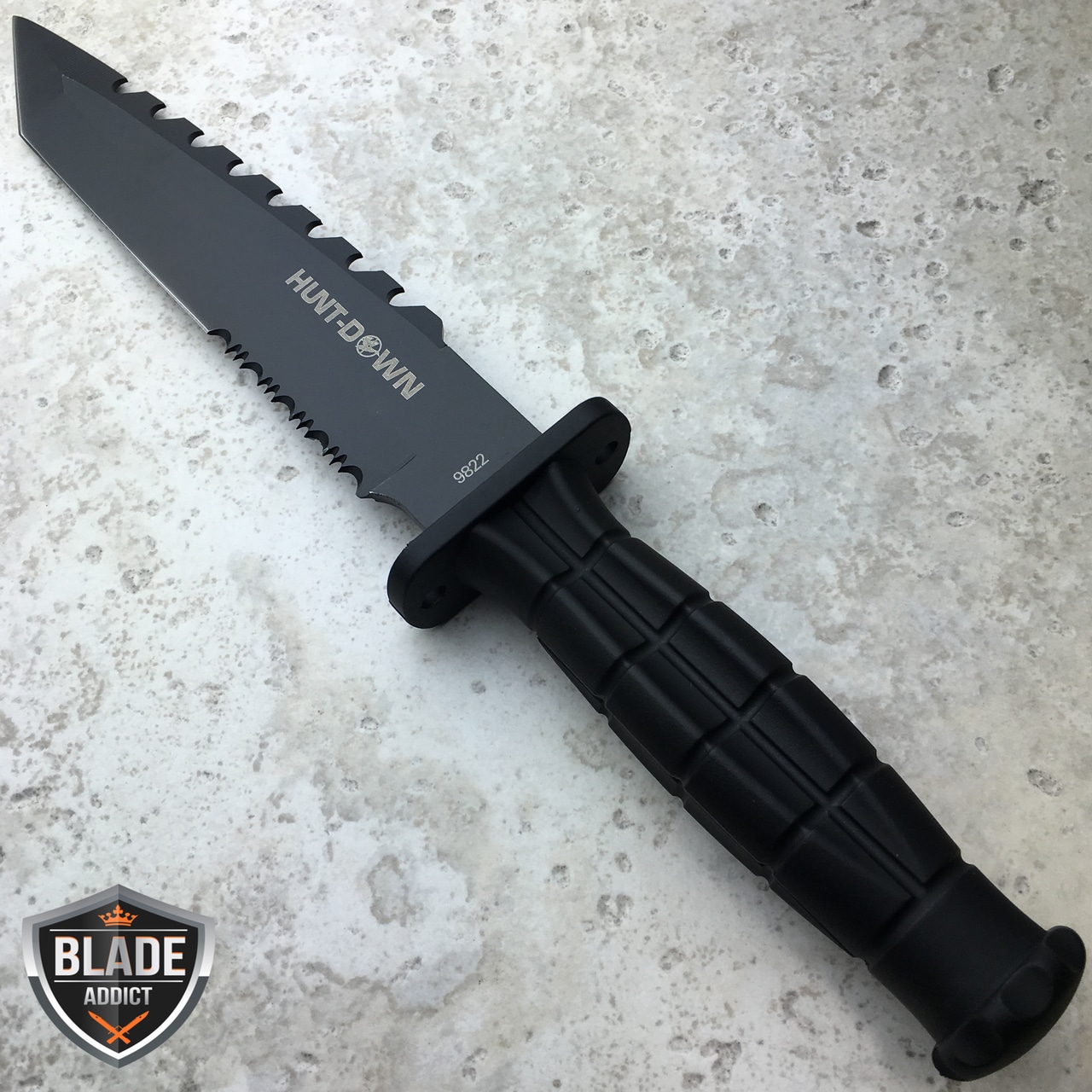 12" TACTICAL BOWIE SURVIVAL HUNTING KNIFE MILITARY Combat Fixed Blade.