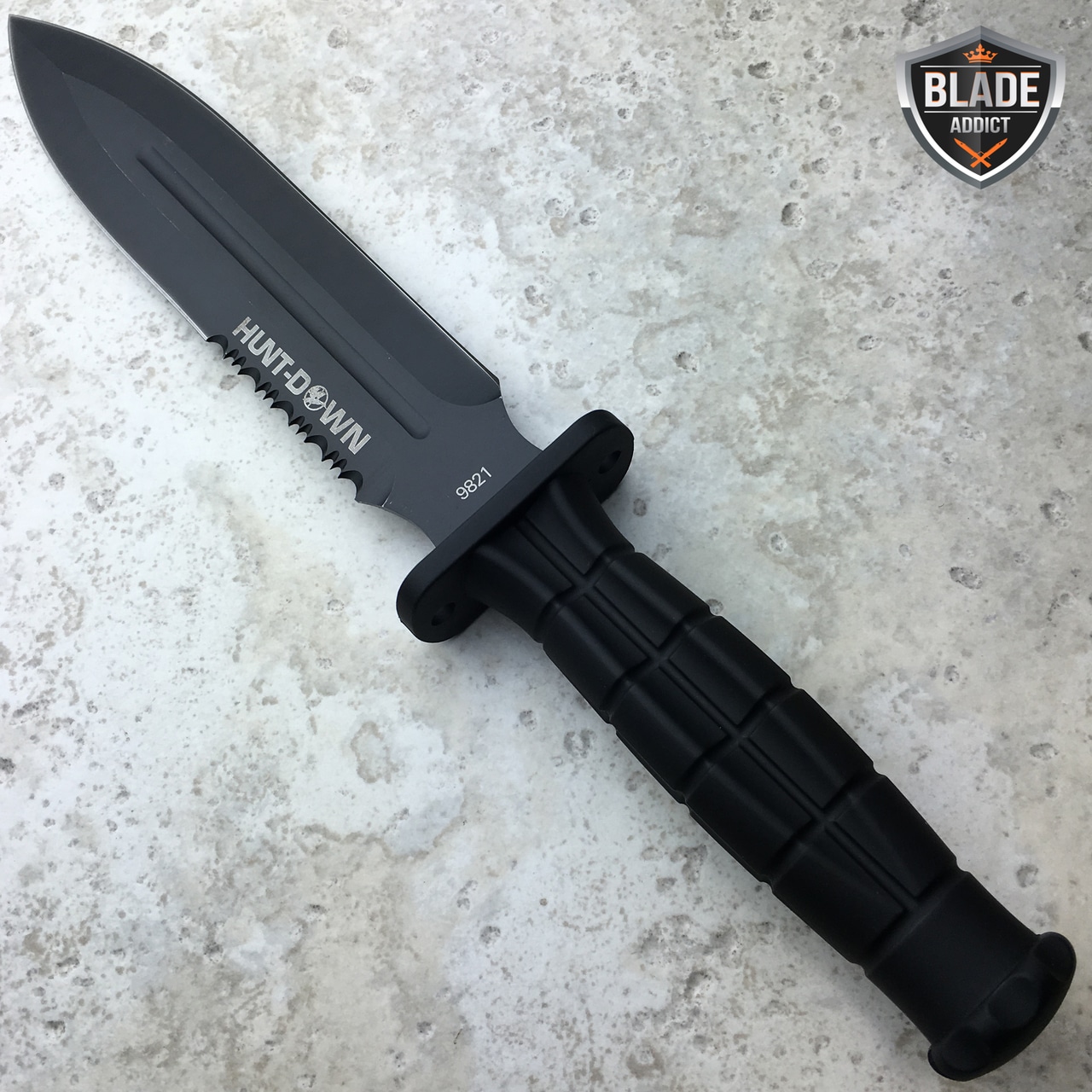 12" TACTICAL BOWIE SURVIVAL HUNTING KNIFE MILITARY DAGGER Fixed Blade