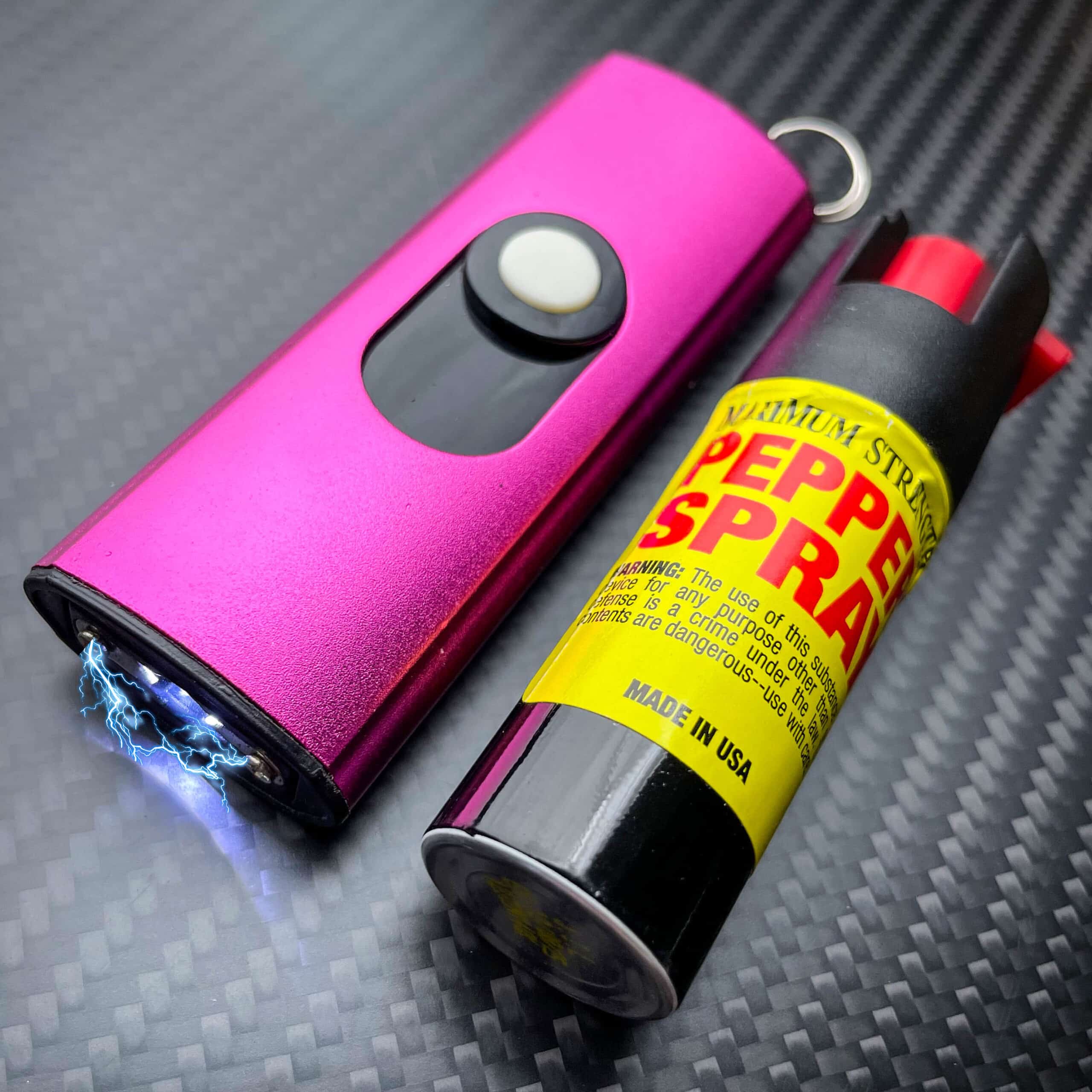 MINI SWAT Self Defense Stun Recharge LED Flashlight Women Gun PINK Pepper Spray