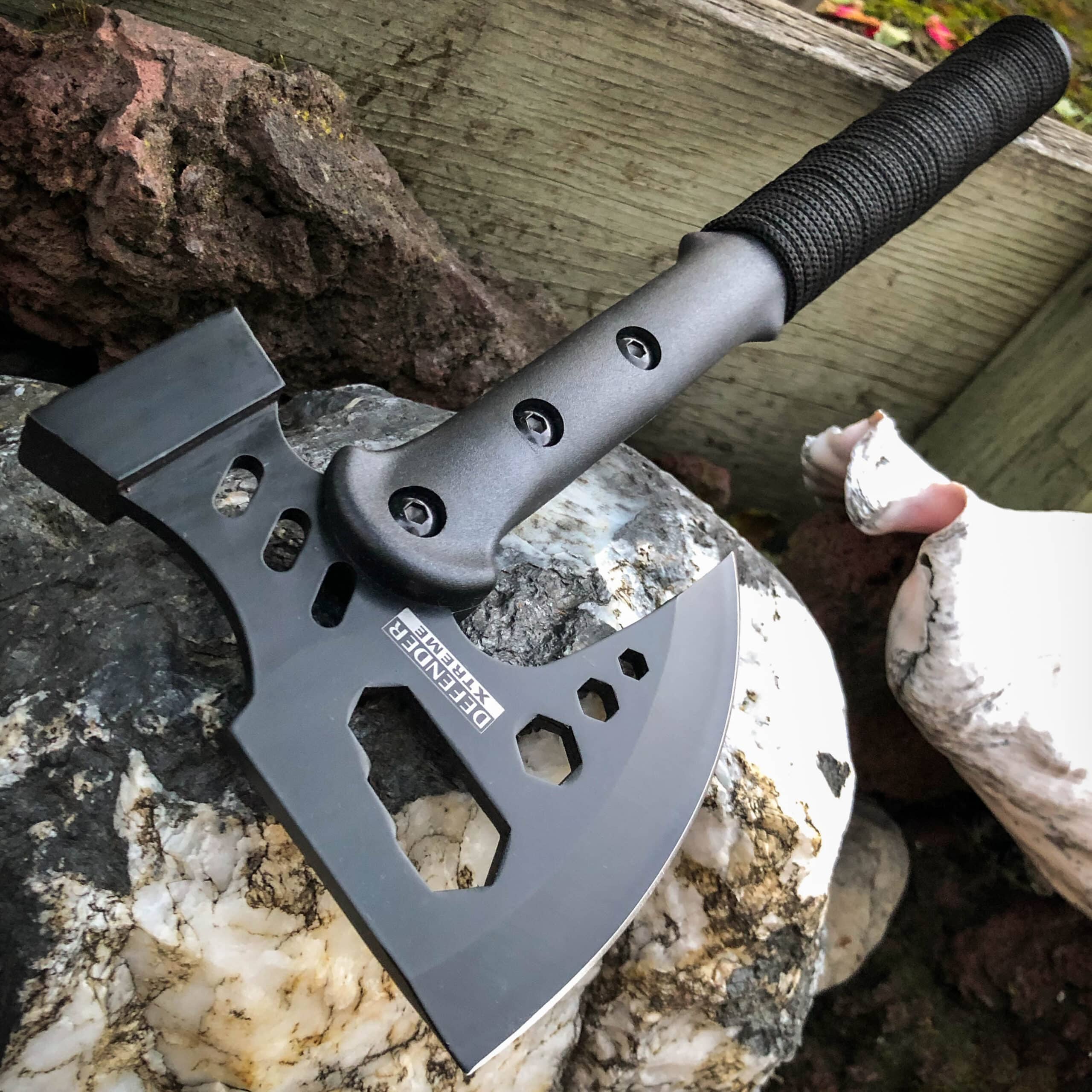 17" Tactical TOMAHAWK THROWING AXE BATTLE Hatchet Hunting Knife SURVIVAL CAMPING