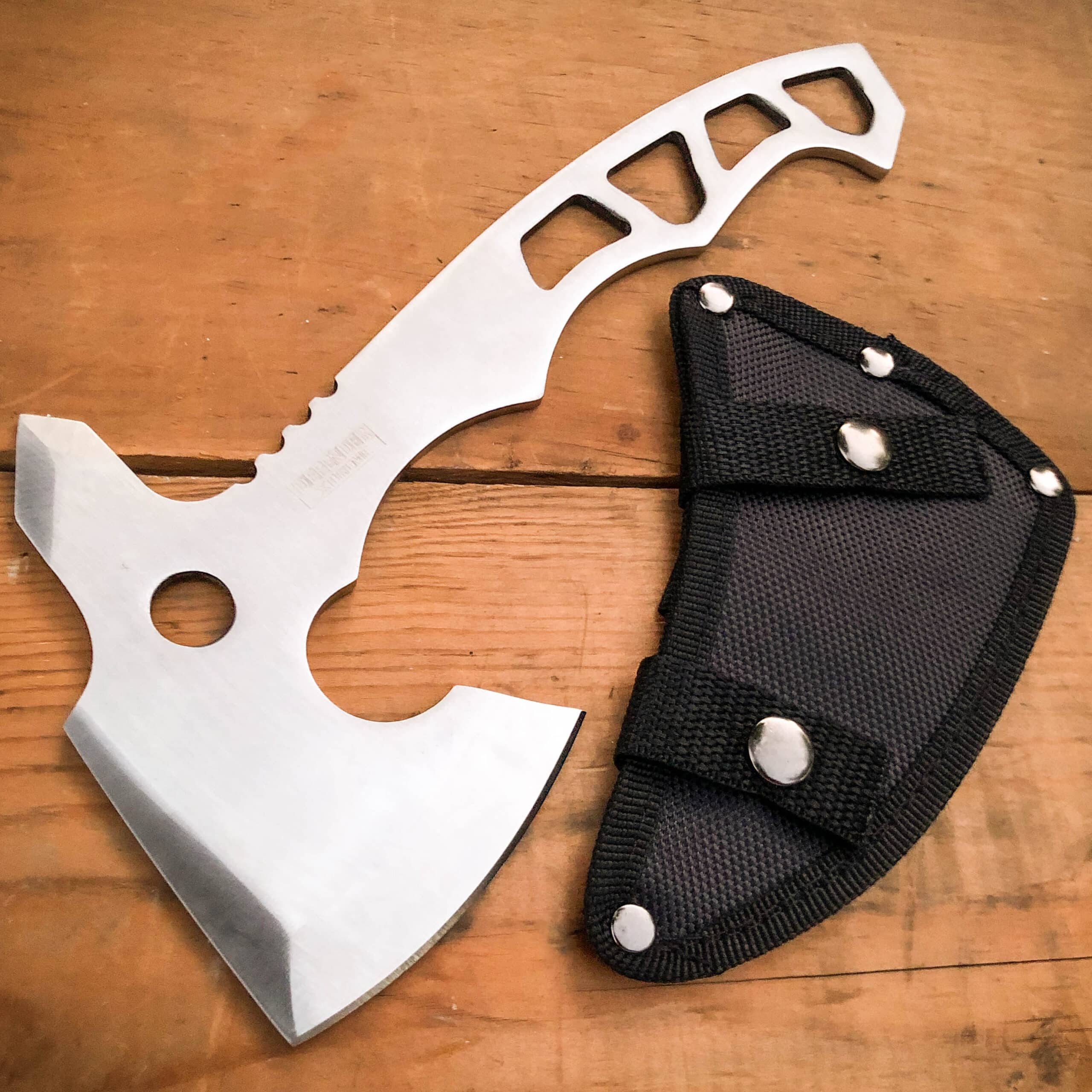 10″ Stainless Steel Full Tang Tomahawk Throwing Axe Hatchet Hiking Camping Knife