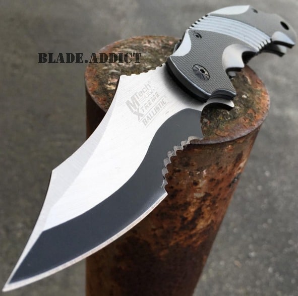 S-TEC Folding Karambit Self Opening Pocket Knife w/ Belt Sheath