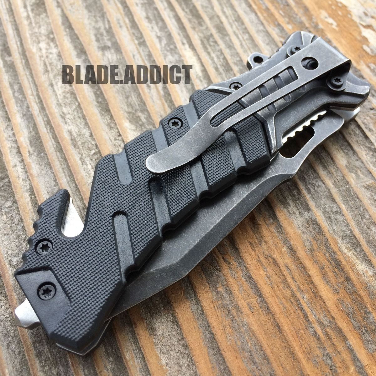 8" BALLISTIC Tactical Combat Spring Assisted Open Pocket Rescue Knife