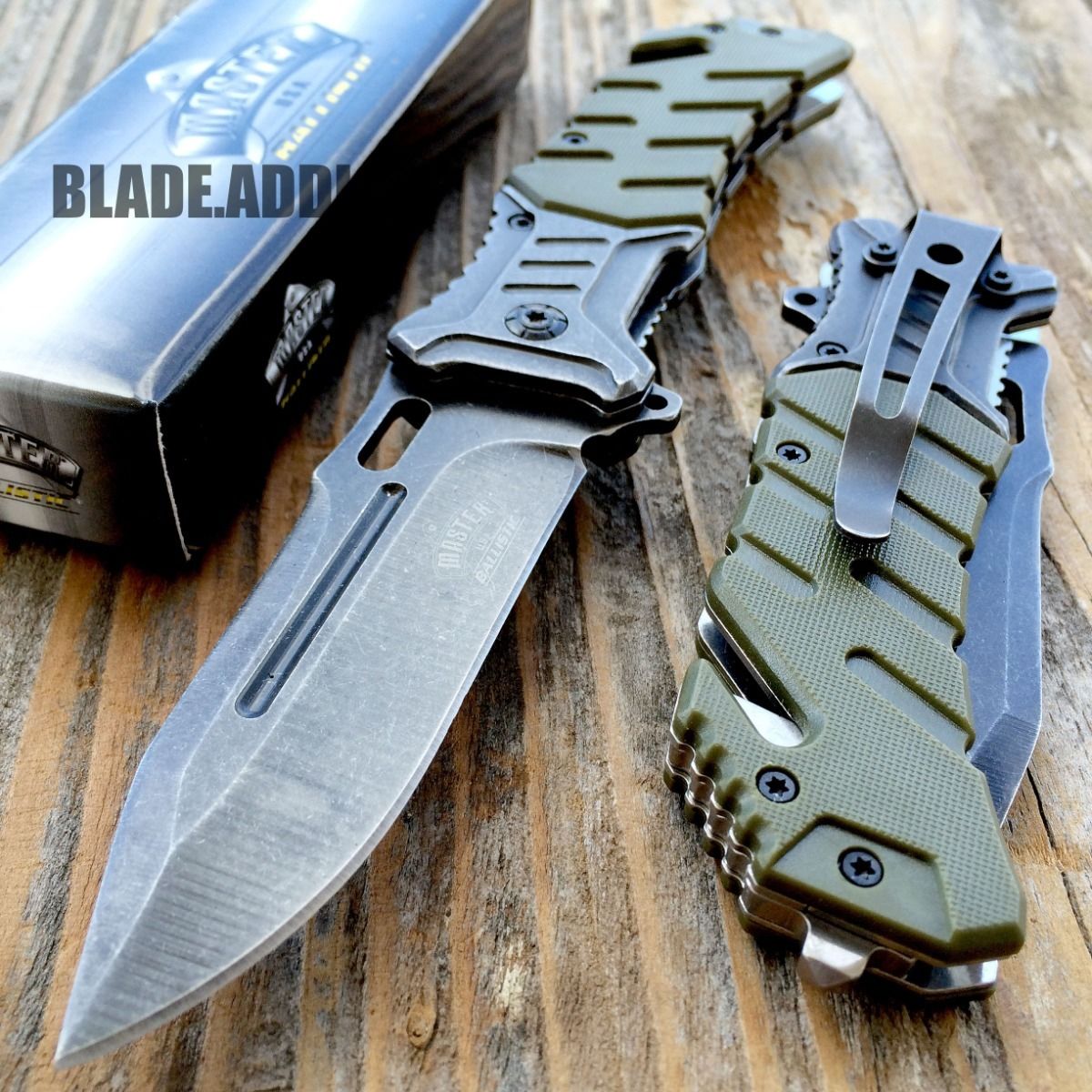 8" BALLISTIC Tactical Combat Spring Assisted Open Pocket Rescue Knife EDC G