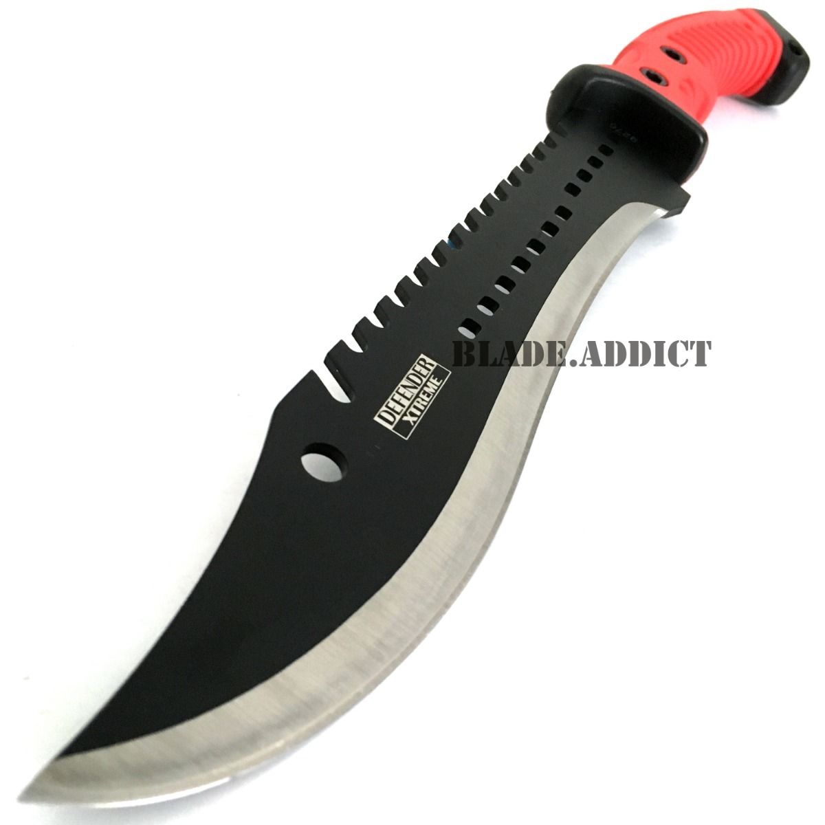 15.5" TACTICAL HUNTING SURVIVAL BLADE MACHETE Rambo Knife Sword Camping RED