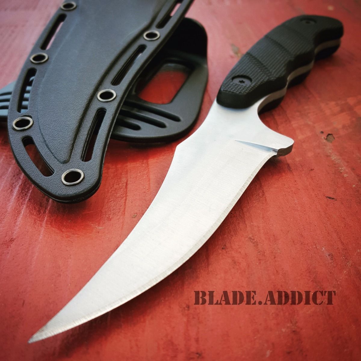 9" TACTICAL SURVIVAL KNIFE Hunting Skinner MILITARY Fixed Blade Rambo Bowie