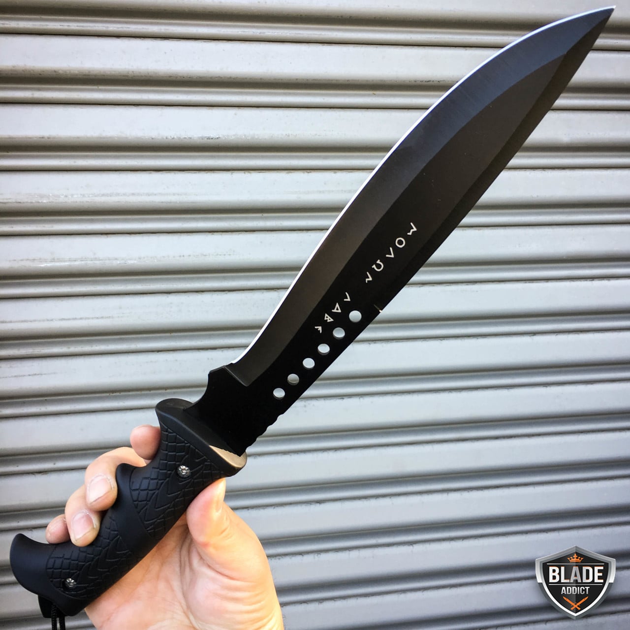 11" Camping Tactical Hunting Rambo Bowie Survival Fixed Blade AXE Knife Machete