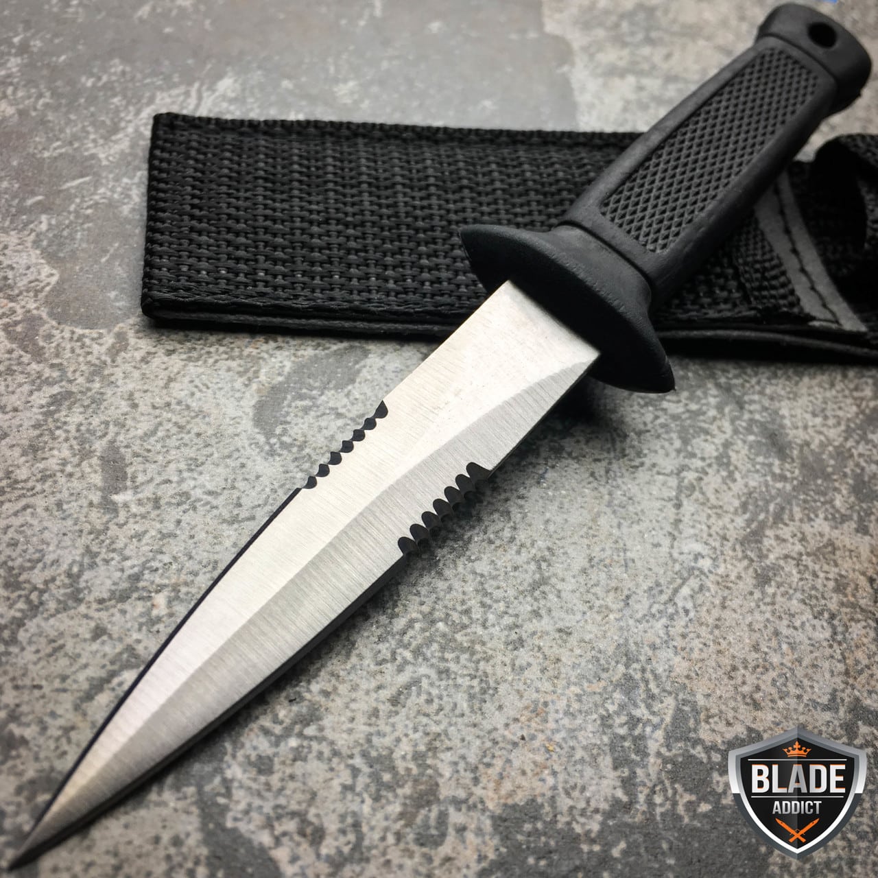 6.5″ Double Edge Military Tactical Fixed Blade Boot Knife Throwing