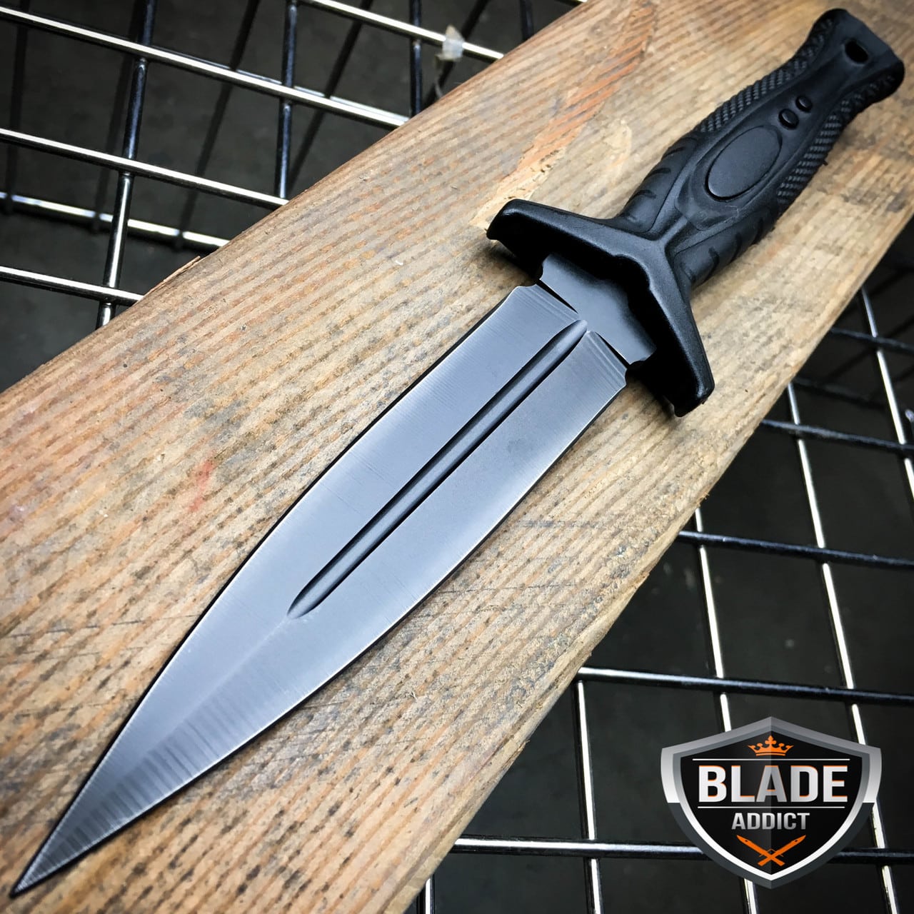 9" DOUBLE EDGE TACTICAL HUNTING Military Combat FIXED KNIFE Dagger Rambo Bowie