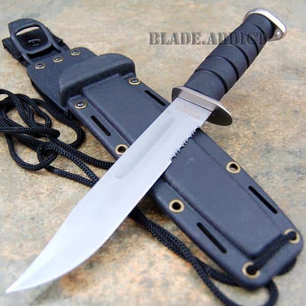 12" Marine Hunting Tactical Military Combat Survival Knife Fixed Blade Camping