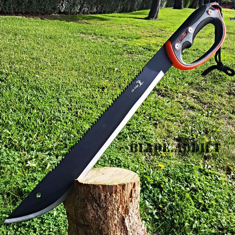 22" HUNTING SURVIVAL Sawback Military FULL TANG MACHETE Fixed Blade Knife SWORD