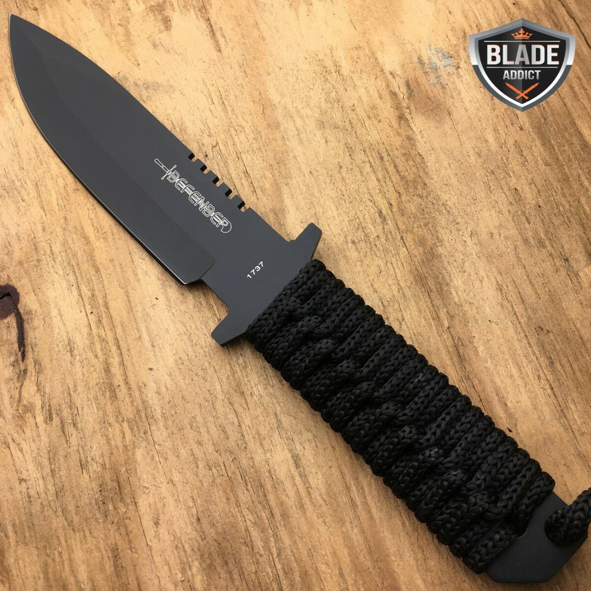 11" FULL TANG TACTICAL COMBAT FIXED BLADE HUNTING KNIFE SURVIVAL CAMPING BOWIE