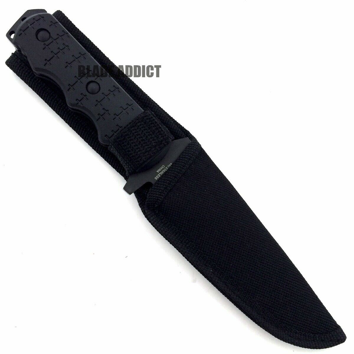 9" Full Tang Tactical Hunting Survival Knife w/ Sheath Military Bowie Combat