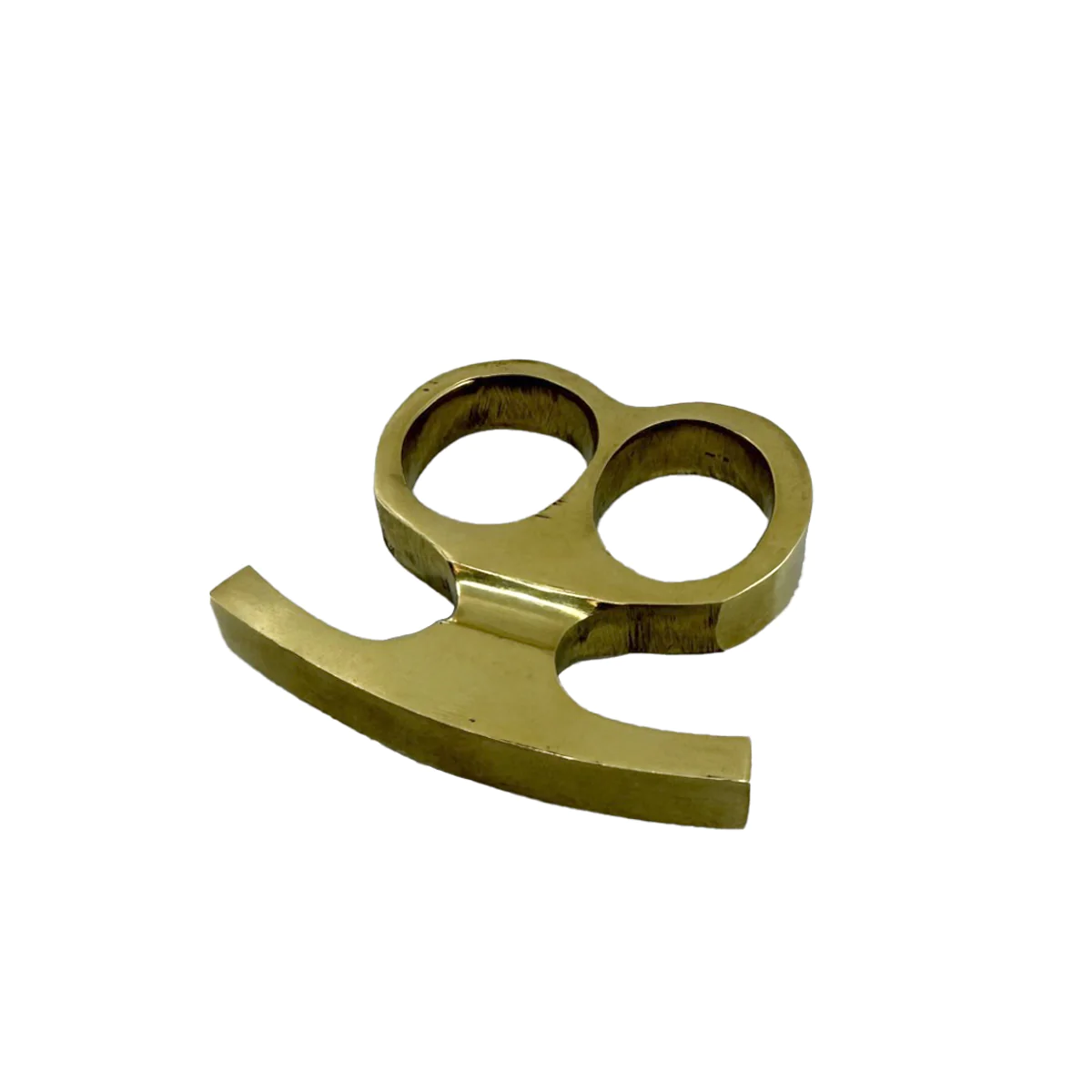 Brass Dual-Finger Defender - Solid 5.6 oz Brass Knuckle