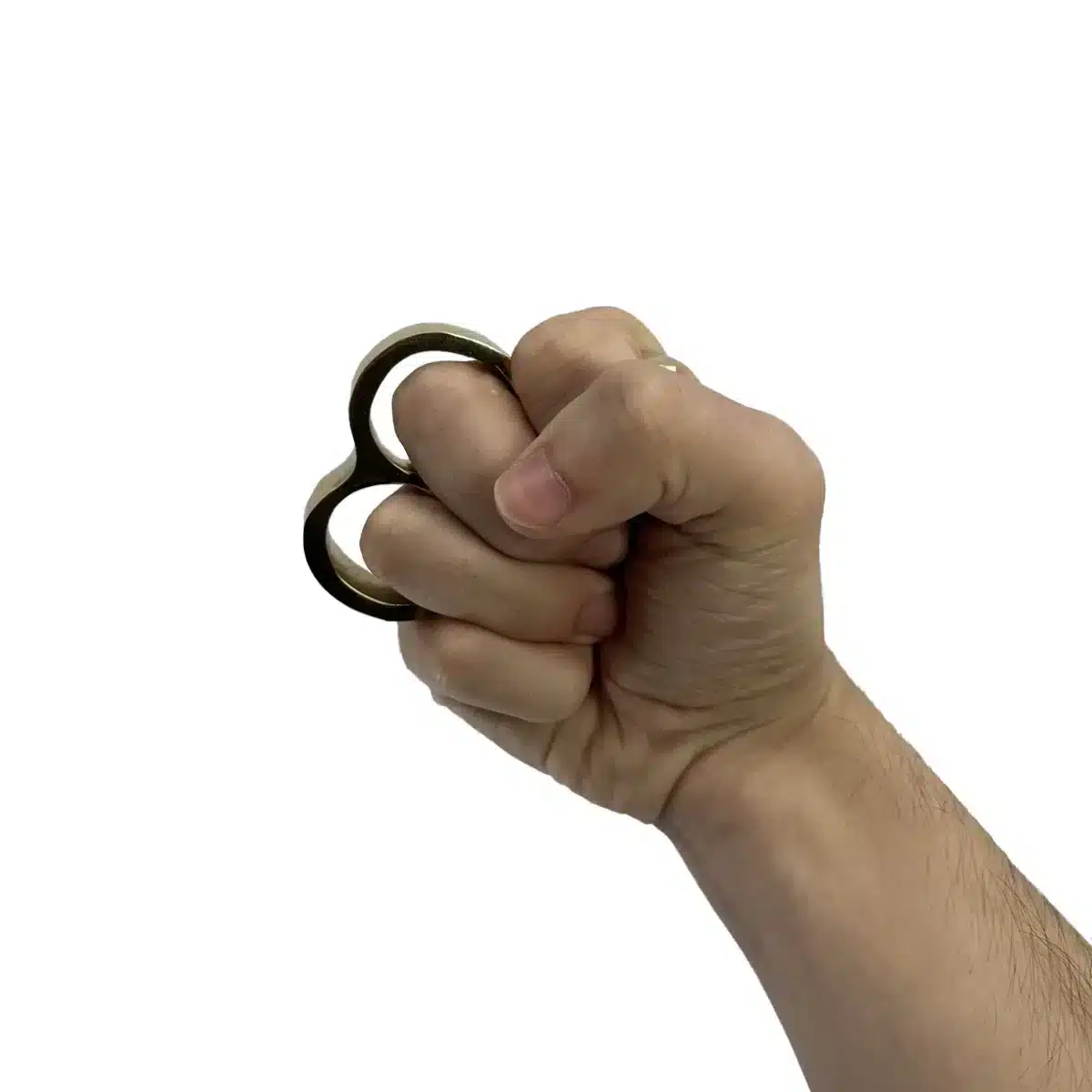 Brass Dual-Finger Defender - Solid 5.6 oz Brass Knuckle