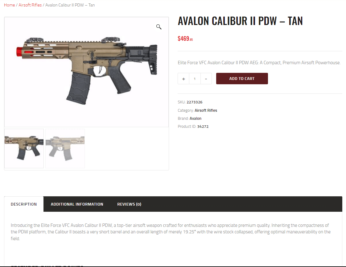 Airsoft Ranger Website Shot