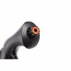 HDS 68 Pintball shotgun: A close-up of a black handle with an orange