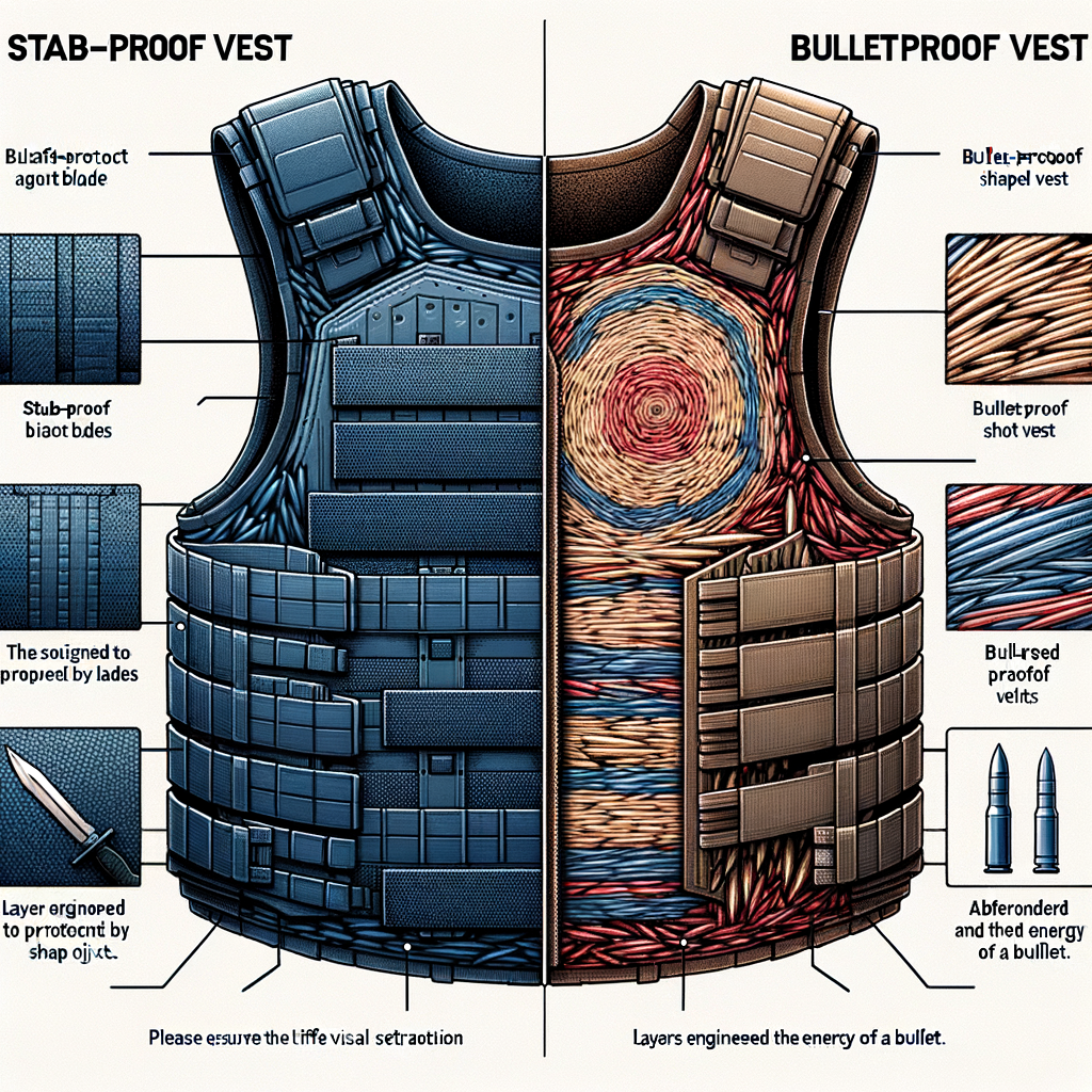 Difference between stab and bullet bulletproof vest