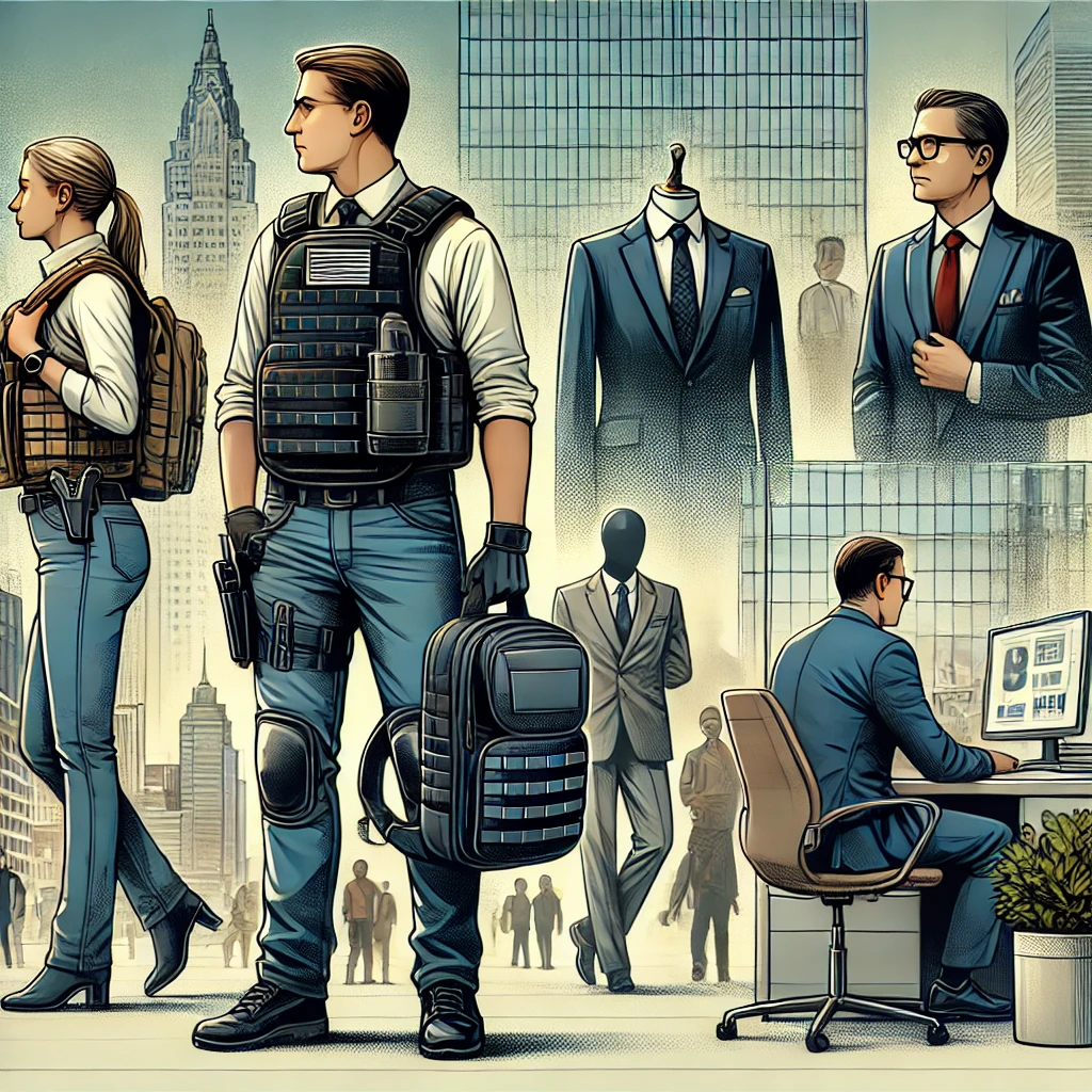 individuals using bulletproof gear for personal and workplace security
