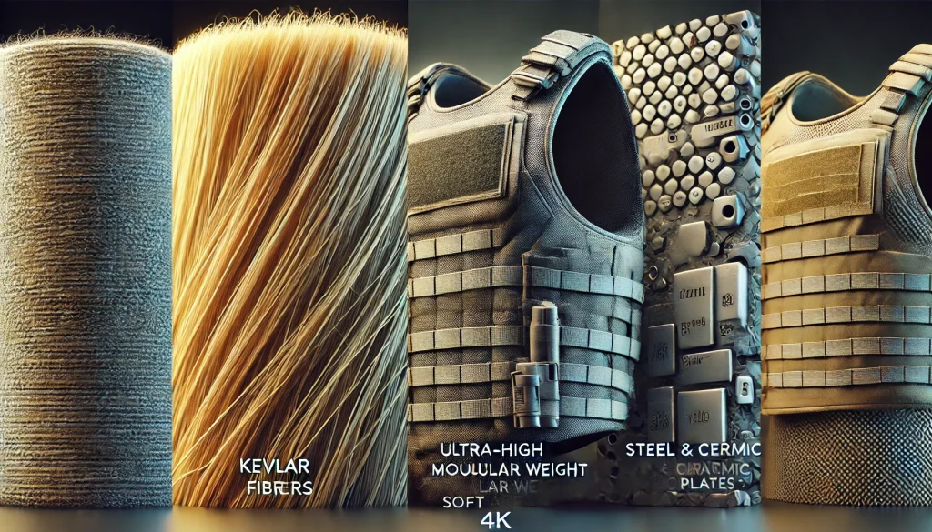 Showcasing the-different-materials-used-in-bulletproof-gear