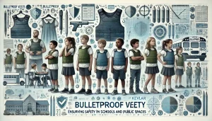 Banner image featuring diverse children wearing discreet bulletproof vests in a school and public setting, symbolizing safety and comfort for kids.